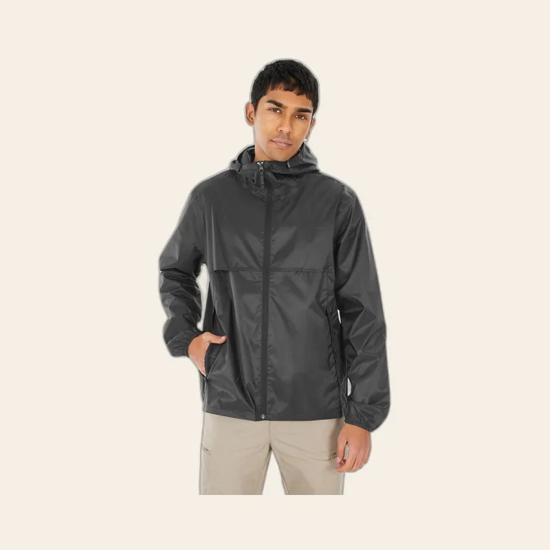 Quechua Men's Raincut Fullzip Waterproof Rain Jacket